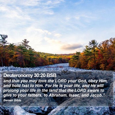 Deuteronomy 30:20 BSB Bible Verse Image