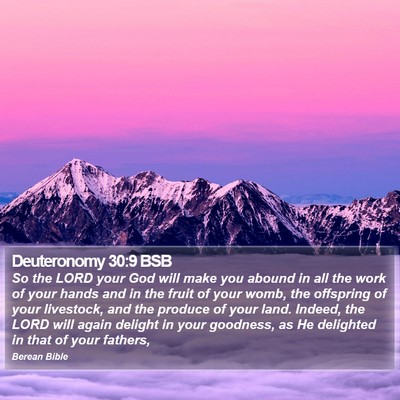 Deuteronomy 30:9 BSB Bible Verse Image