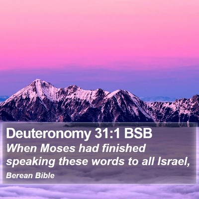 Deuteronomy 31:1 BSB Bible Verse Image