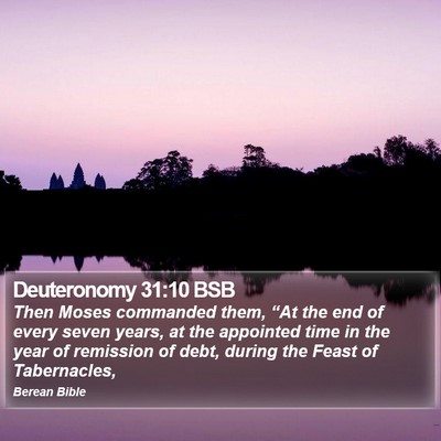 Deuteronomy 31:10 BSB Bible Verse Image
