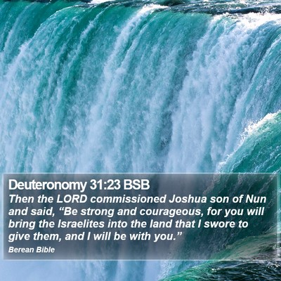 Deuteronomy 31:23 BSB Bible Verse Image