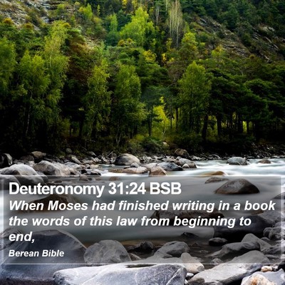Deuteronomy 31:24 BSB Bible Verse Image