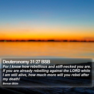 Deuteronomy 31:27 BSB Bible Verse Image
