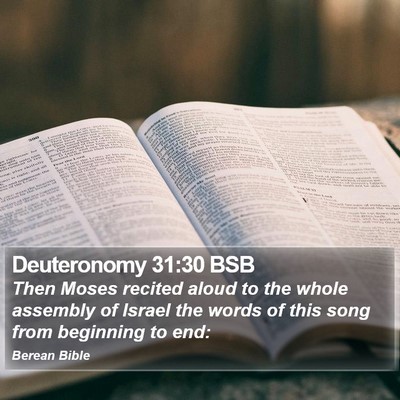 Deuteronomy 31:30 BSB Bible Verse Image