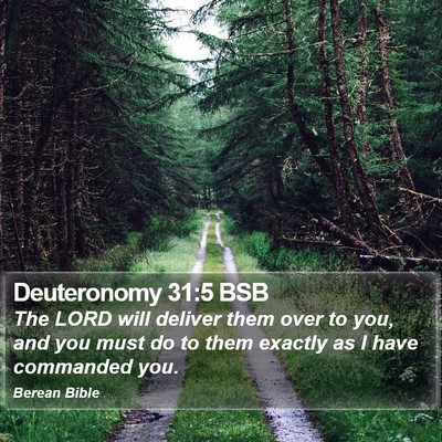 Deuteronomy 31:5 BSB Bible Verse Image