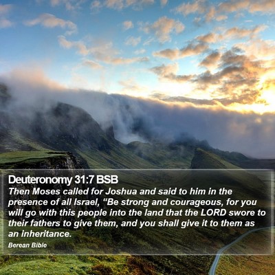 Deuteronomy 31:7 BSB Bible Verse Image