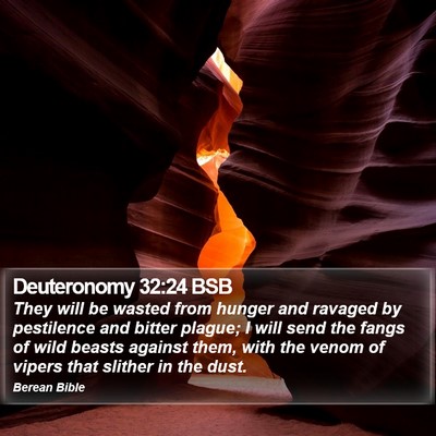 Deuteronomy 32:24 BSB Bible Verse Image