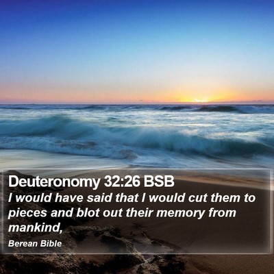 Deuteronomy 32:26 BSB Bible Verse Image