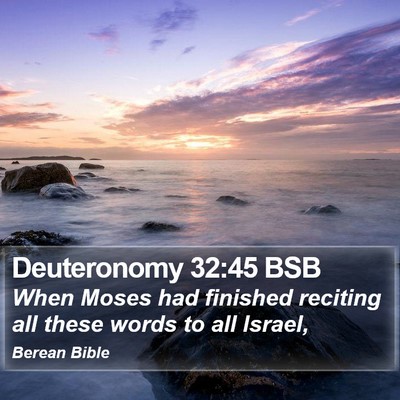 Deuteronomy 32:45 BSB Bible Verse Image