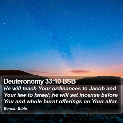 Deuteronomy 33:10 BSB Bible Verse Image