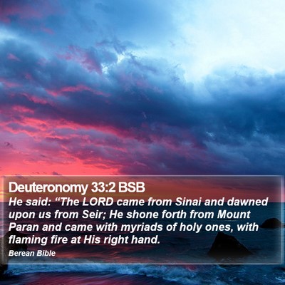 Deuteronomy 33:2 BSB Bible Verse Image