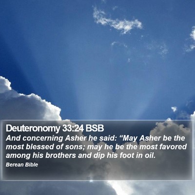 Deuteronomy 33:24 BSB Bible Verse Image
