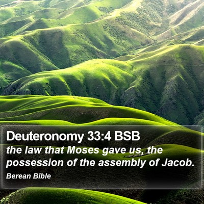 Deuteronomy 33:4 BSB Bible Verse Image