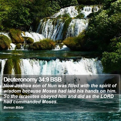 Deuteronomy 34:9 BSB Bible Verse Image
