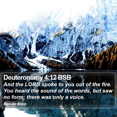 Deuteronomy 4:12 BSB Bible Verse Image