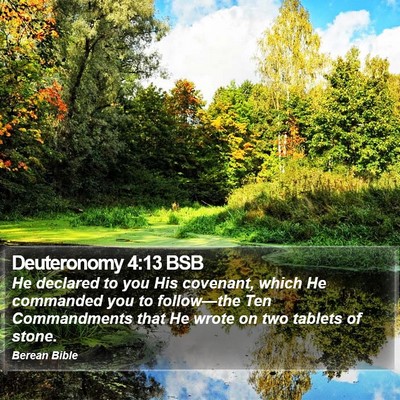 Deuteronomy 4:13 BSB Bible Verse Image