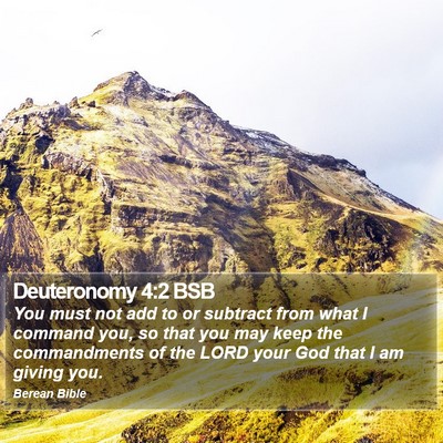 Deuteronomy 4:2 BSB Bible Verse Image