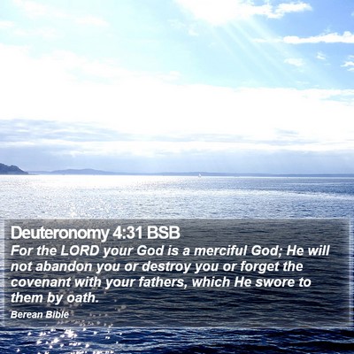 Deuteronomy 4:31 BSB Bible Verse Image
