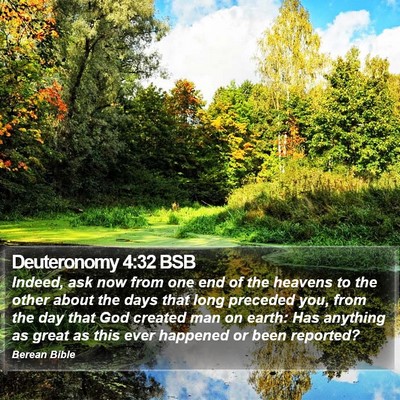 Deuteronomy 4:32 BSB Bible Verse Image
