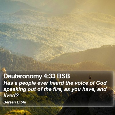 Deuteronomy 4:33 BSB Bible Verse Image