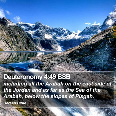 Deuteronomy 4:49 BSB Bible Verse Image