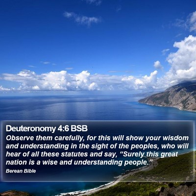 Deuteronomy 4:6 BSB Bible Verse Image