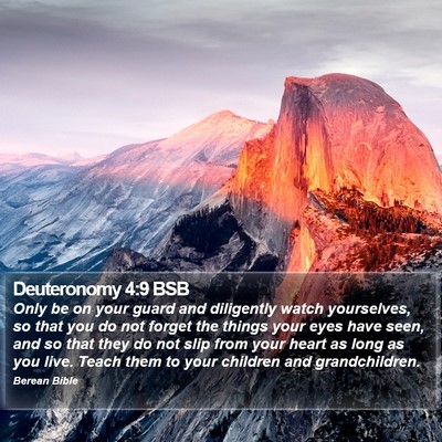 Deuteronomy 4:9 BSB Bible Verse Image