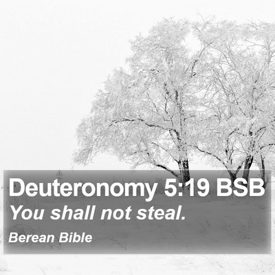 Deuteronomy 5:19 BSB Bible Verse Image