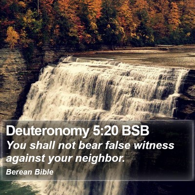 Deuteronomy 5:20 BSB Bible Verse Image