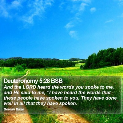 Deuteronomy 5:28 BSB Bible Verse Image