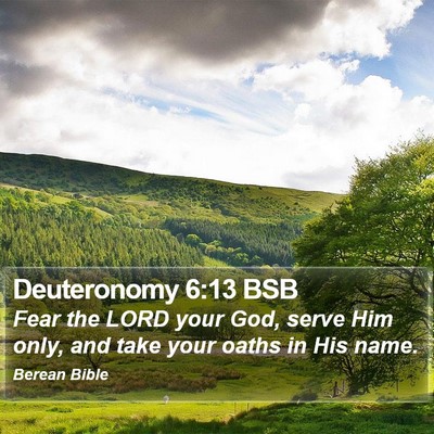 Deuteronomy 6:13 BSB Bible Verse Image