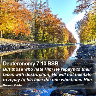 Deuteronomy 7:10 BSB Bible Verse Image