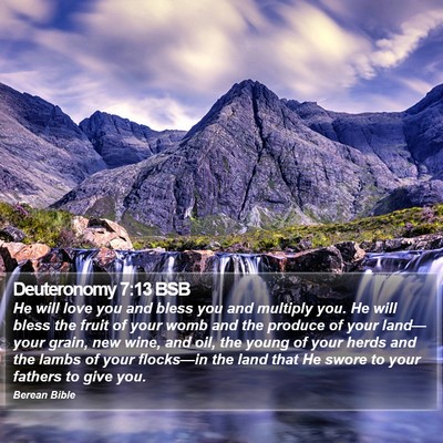 Deuteronomy 7:13 BSB Bible Verse Image