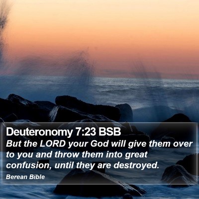 Deuteronomy 7:23 BSB Bible Verse Image