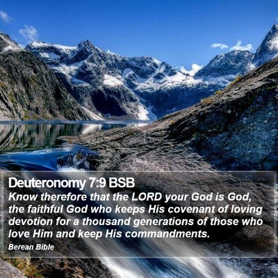 Deuteronomy 7:9 BSB Bible Verse Image