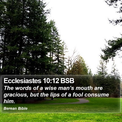 Ecclesiastes 10:12 BSB Bible Verse Image