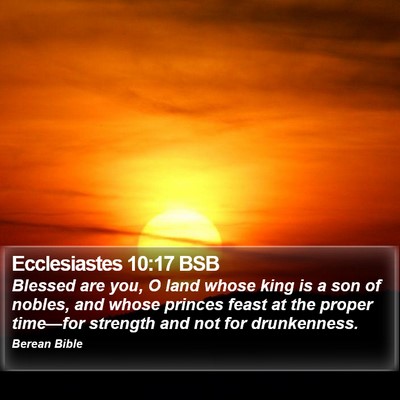 Ecclesiastes 10:17 BSB Bible Verse Image