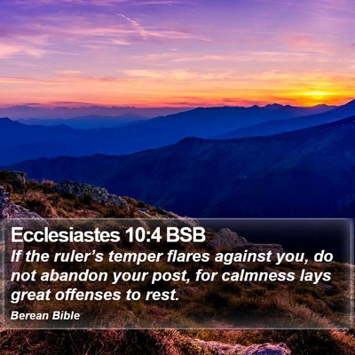 Ecclesiastes 10:4 BSB Bible Verse Image