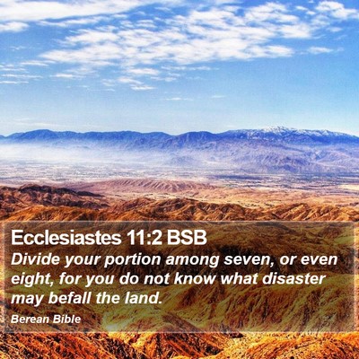 Ecclesiastes 11:2 BSB Bible Verse Image