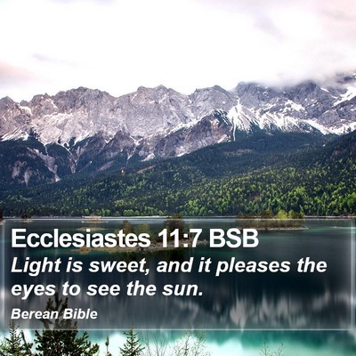Ecclesiastes 11:7 BSB Bible Verse Image