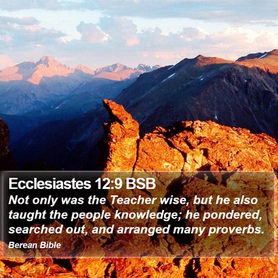 Ecclesiastes 12:9 BSB Bible Verse Image