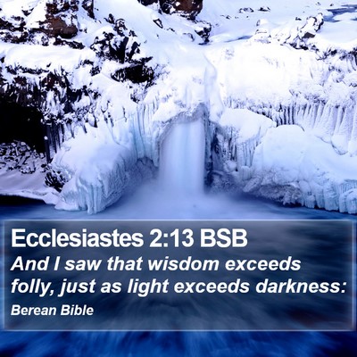 Ecclesiastes 2:13 BSB Bible Verse Image