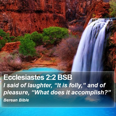 Ecclesiastes 2:2 BSB Bible Verse Image