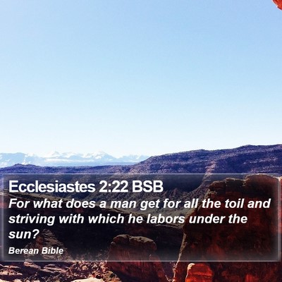 Ecclesiastes 2:22 BSB Bible Verse Image