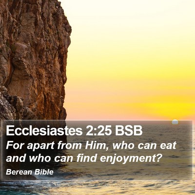 Ecclesiastes 2:25 BSB Bible Verse Image