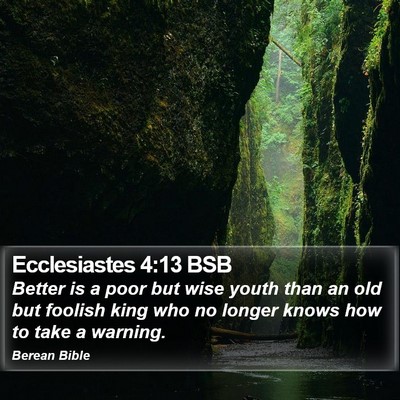 Ecclesiastes 4:13 BSB Bible Verse Image