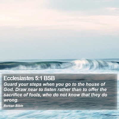 Ecclesiastes 5:1 BSB Bible Verse Image