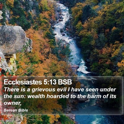 Ecclesiastes 5:13 BSB Bible Verse Image