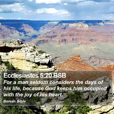 Ecclesiastes 5:20 BSB Bible Verse Image