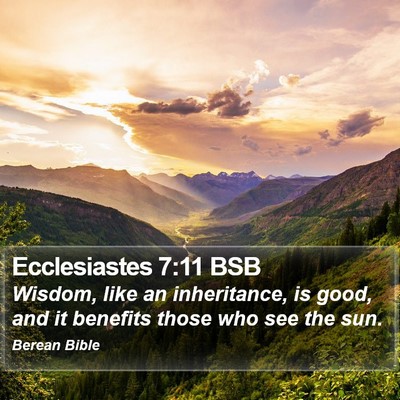 Ecclesiastes 7:11 BSB Bible Verse Image